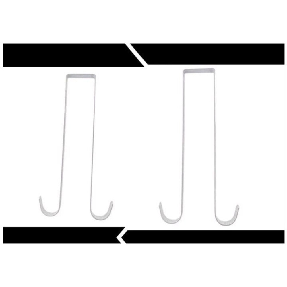 Double Wreath Hangers 12" L Premium Over The Door Metal Double Sided Wreath